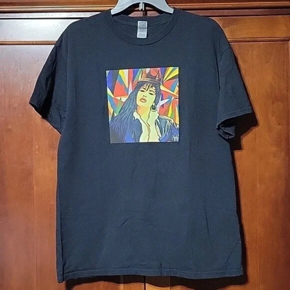 Selena Shirt GILDAN Women's large cumbia Queen short sleeve cotton crew neck - Picture 1 of 8